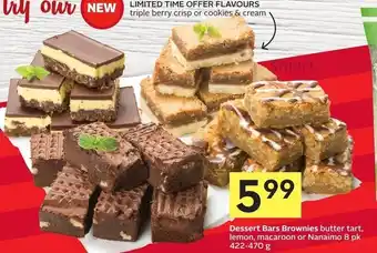 Foodland Dessert bars brownies offer