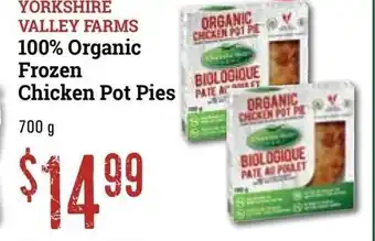 Nature's Emporium 100% Organic Frozen Chicken Pot Pies offer