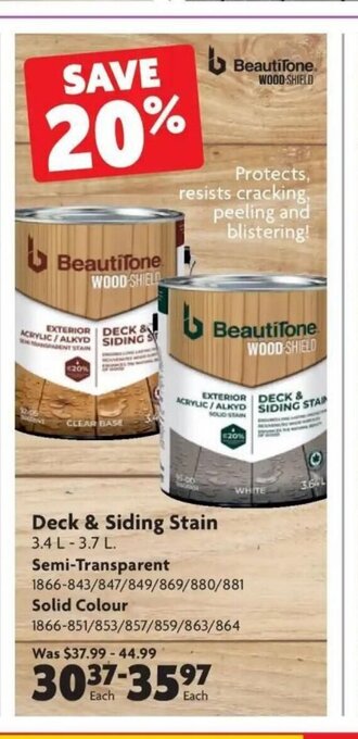 Home Hardware Deck & Siding Stain offer