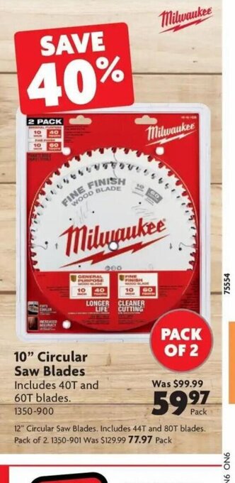 Home Hardware 10 Circular Saw blades offer