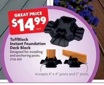 Home Hardware TuffBlock Instant Foundation Deck Block offer