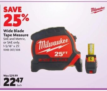 Home Hardware Wide Blade Tape Measure offer