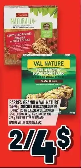 Metro Barres granola val nature offer