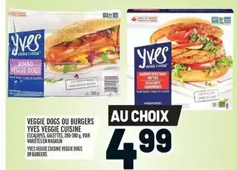 Metro Veggie dogs ou burgers yves veggie cuisine offer
