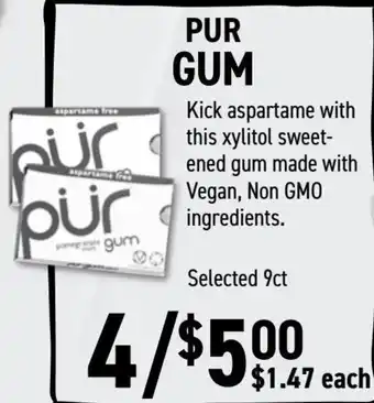 Organic Garage Pur gum offer