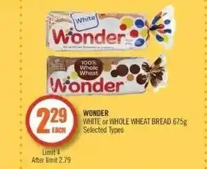 Shoppers Drug Mart White or whole wheat bread offer