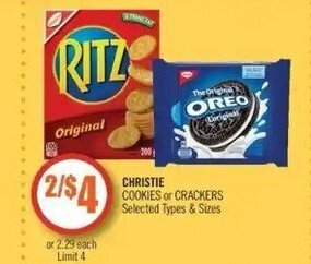 Shoppers Drug Mart Cookies or crackers offer