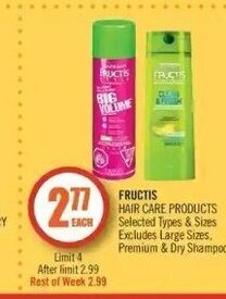 Shoppers Drug Mart Hair care products offer