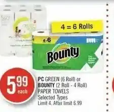 Shoppers Drug Mart Paper towels offer