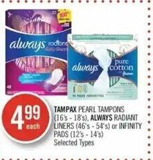 Shoppers Drug Mart Tampax offer