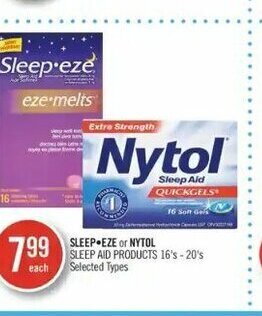 Shoppers Drug Mart Sleep+Eze or nytol offer