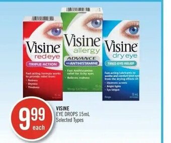 Shoppers Drug Mart Visine Eye drops offer