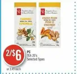 Shoppers Drug Mart Tea 20's offer