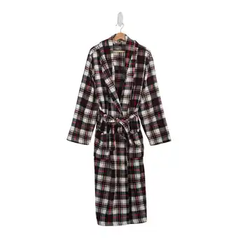 Giant Tiger Mountain Ridge Men's Big Guy Plush Plaid Robe with Tie Belt offer