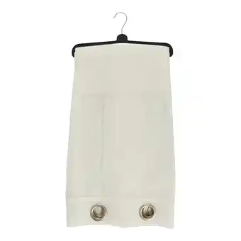 Giant Tiger Safdie & Co. Faux Linen Crochet Link Sheer Curtain with Metal Grommets, 84-in offer