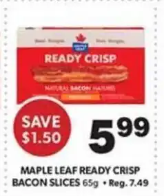 Colemans Maple leaf ready crisp bacon slices offer