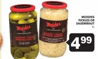 Colemans Moishes pickles or sauerkraut offer