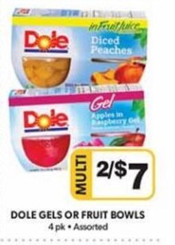 Colemans Dole gels or fruit bowls offer