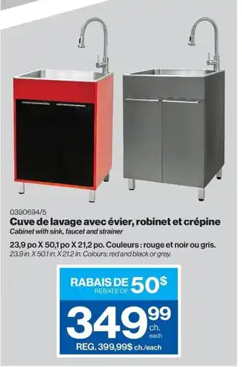 Patrick Morin Cuve de lavage avec évier , robinet et crépine offer