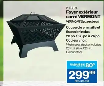 Patrick Morin Foyer extérieur carré Vermont offer