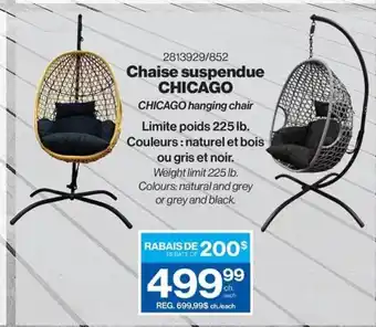 Patrick Morin Chaise suspendue Chicago offer