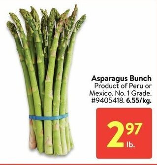 Walmart Asparagus bunch offer