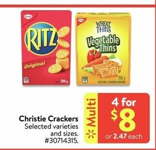 Walmart Christie crackers offer