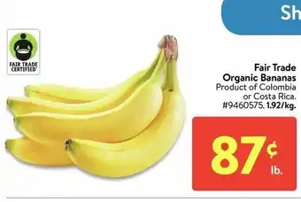 Walmart Organic bananas offer