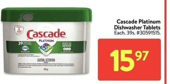 Walmart Cascade platinum dishwasher tablets offer