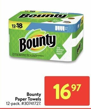 Walmart Bounty paper towels offer