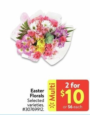 Walmart Easter florals offer
