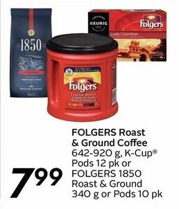 Sobeys Folgers Roast & Ground Coffee offer