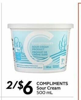 Sobeys Compliments Sour Cream offer