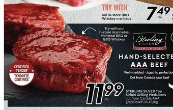 Sobeys Sterling Silver Top Sirloin Grilling Medallions offer