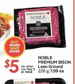 Sobeys Noble Premium Bison offer