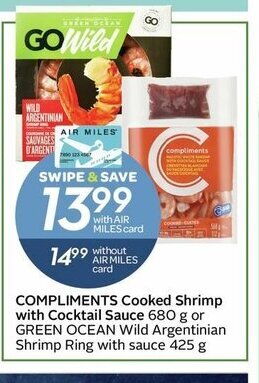 Sobeys Compliments Cooked Shrimp offer