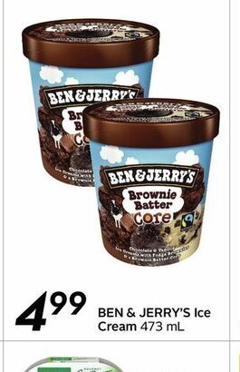 Sobeys Ben & Jerry's Ice Cream offer