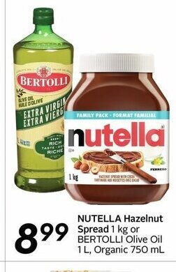 Sobeys Nutella Hazelnut Spread offer