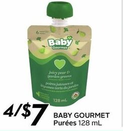 Sobeys Baby Gourmet Purées offer