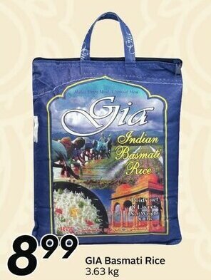 Sobeys GIA basmati rice offer