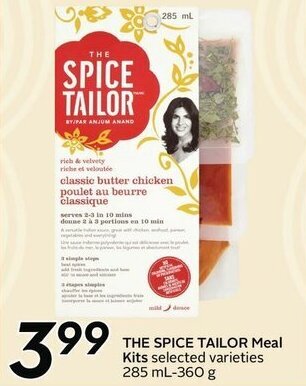 Sobeys THE SPICE TAILOR meal kits offer