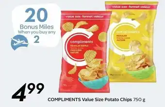 Sobeys COMPLIMENTS value size potato chips offer