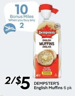 Sobeys DEMPSTER'S english muffins offer