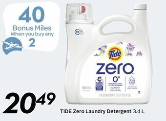 Sobeys TIDE zero laundry detergent offer