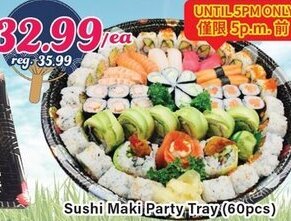 Btrust Supermarket Sushi maki party tray offer