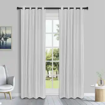 Giant Tiger HomeStyles Faux Silk Curtain, 108-in., White offer