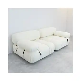 Best Buy JannahStudios "THE CAMILLE" Modular [Mario Bellini] Designer Inspired Camaleonda Sofa (2 - Seater) Cream offer