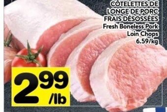 Supermarché PA Cotelettes de longe de porc frais désossées offer