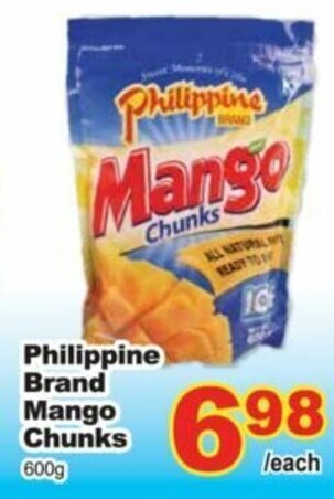 T&T Supermarket Philippine brand mango chunks offer