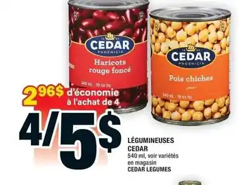 Super C Légumineuses Cedar offer